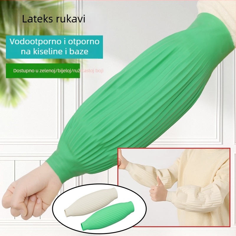 Vodootporne produžene lateks rukave, kuhinjski otporno na ulje, otporne na prljavštinu, gumene zaštitne rukave za vodene poslove