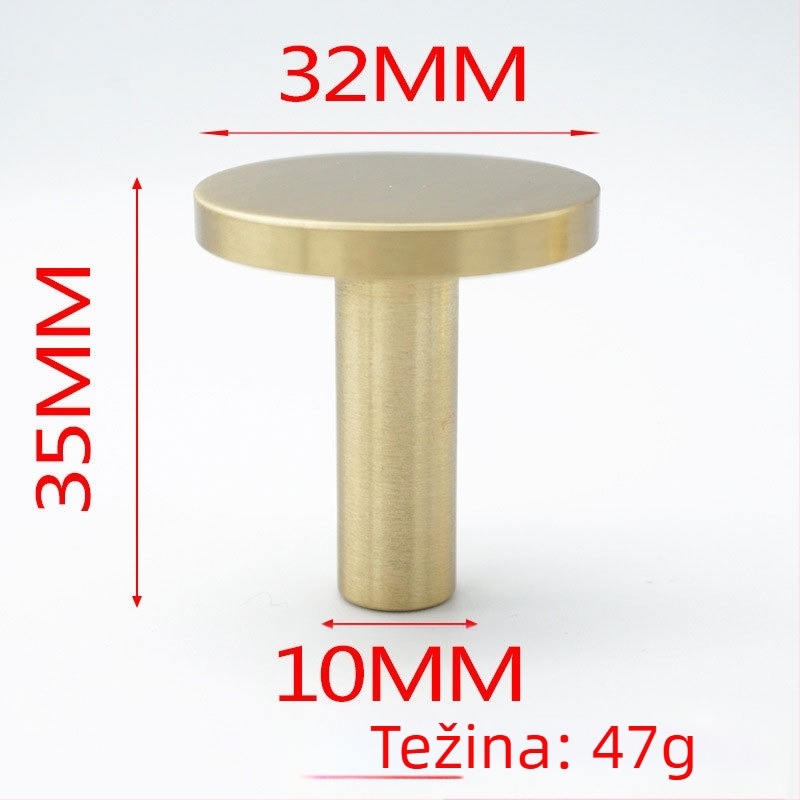 Metalna ručka za ormariće i ladice, velika, s jednim otvorom, novi kineski stil.