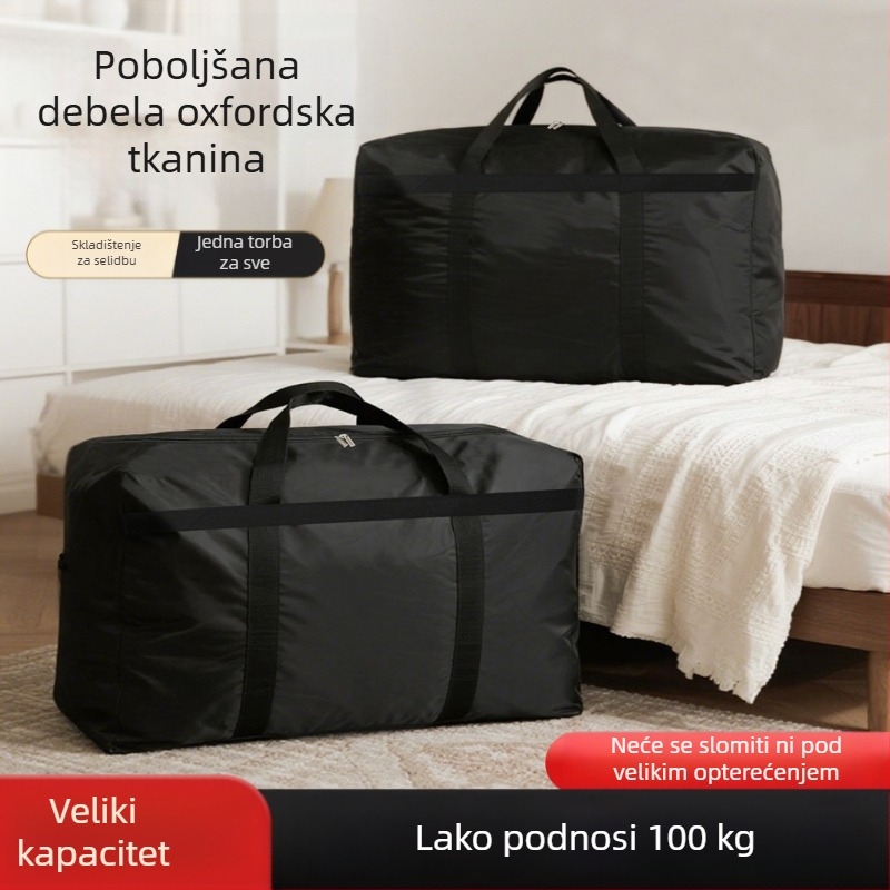 Youna torba za preseljenje i skladištenje deke – vodootporna, debela, velika kapaciteta, od Oxford platna, za odjeću i prtljagu