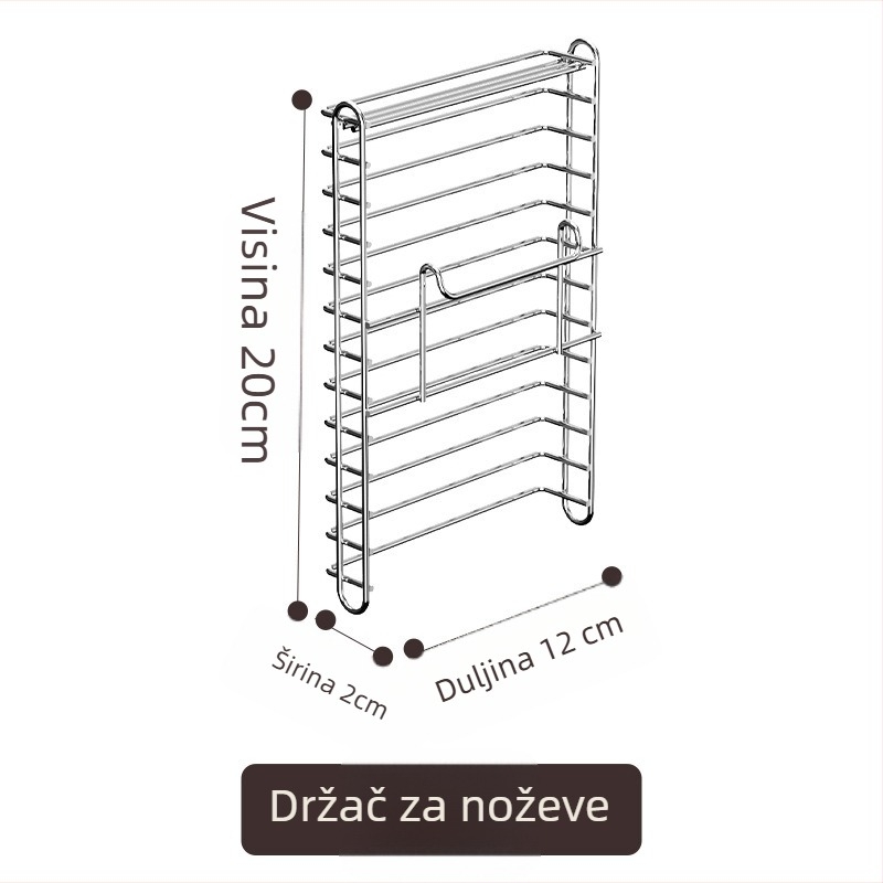 Nehrđajući čelični stalak za suđe za odvodnju uz sudoperu, bez montaže, velik kapacitet, višenamjenski