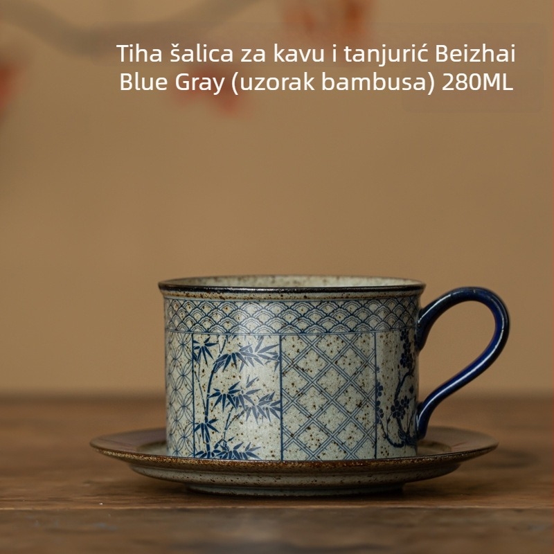 Japanska Arita keramička šalica za kavu s drškom, retro stil, latte art, čaša za vodu i čaj