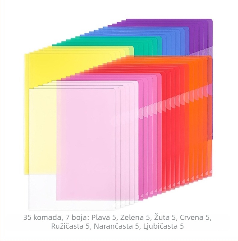 A4 prozirna plastična mapa od PP-a s dva pretinca