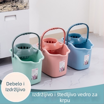 Kanta za mop s ručnim iscijeđivanjem, plastični okretni iscijeđivač, kanta s jednim odjeljkom, klasični model