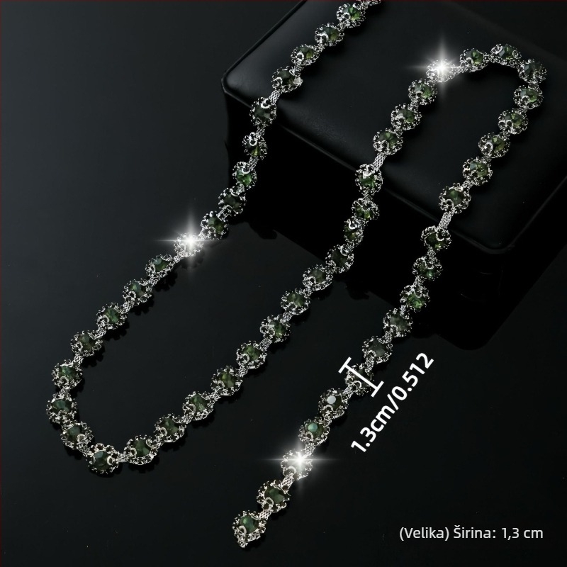 Lanac s rhinestones i motivom suncokreta, elektroplatirani premaz, dijelovi za DIY nakit, duljina 90 cm