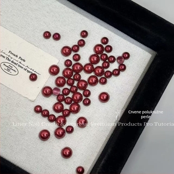 Premium ukrasi za nokte Bun Pearl serije: konkavni mikro-lukovi s cirkonima, višebojni, različite veličine