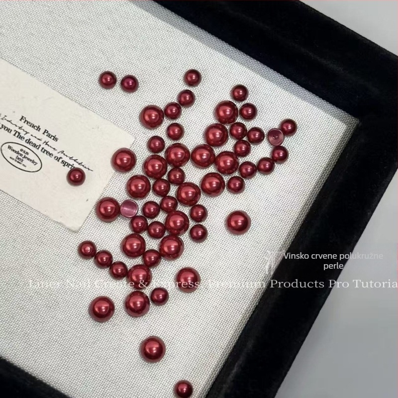 Premium ukrasi za nokte Bun Pearl serije: konkavni mikro-lukovi s cirkonima, višebojni, različite veličine