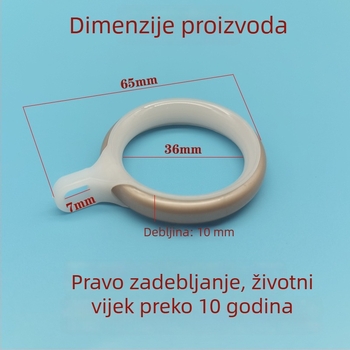 Set prstenova za zavjese za rimske šipke – okrugli prsteni s kukama i pričvršnim kopčama