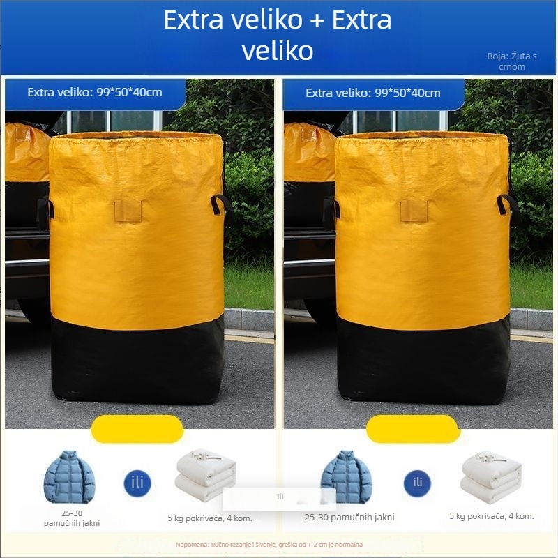 Vodootporna tkaninska torba za preseljenje i skladištenje, velikog kapaciteta
