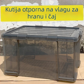 Antoine Plastična kutija za pohranu 80–90 L, s poklopom koji se može zatvarati, otporna na prašinu, vlagu i insekte – višestruka namjena