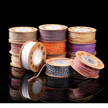 Jingde Jewelry tibetanskog stila ručno uvijani pamuk konac za narukvicu, DIY nakit, pleteni konac s resicama, otporan na habanje