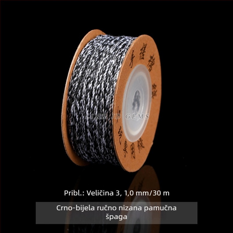 Jingde Jewelry tibetanskog stila ručno uvijani pamuk konac za narukvicu, DIY nakit, pleteni konac s resicama, otporan na habanje