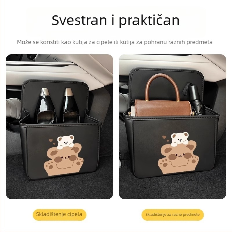 Sklopiva kutija za pohranu cipela u automobilu za prednje sjedište suvozača i prtljažnik, višenamjenski praktični organizator