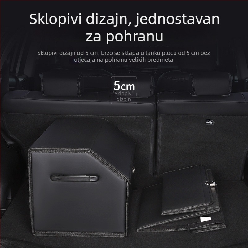 Dvostruko složena kutija za prtljažnik automobila – unutarnji organizator