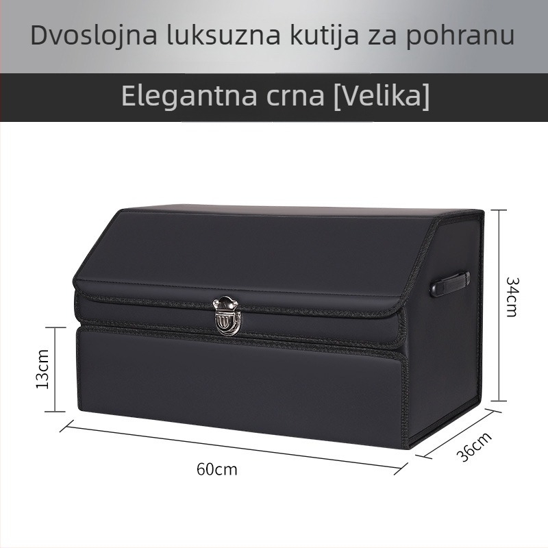 Dvostruko složena kutija za prtljažnik automobila – unutarnji organizator
