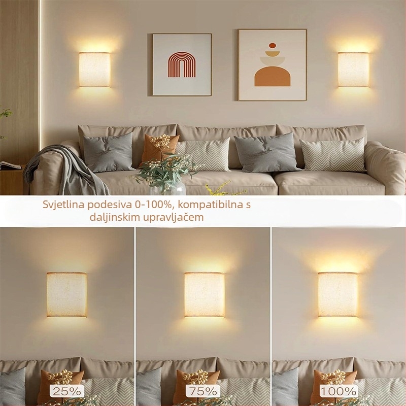 LED unutarnja zidna svjetiljka s RGB ambijentalnim osvjetljenjem za spavaću sobu, uz krevet, stubište i hodnik – bez žica