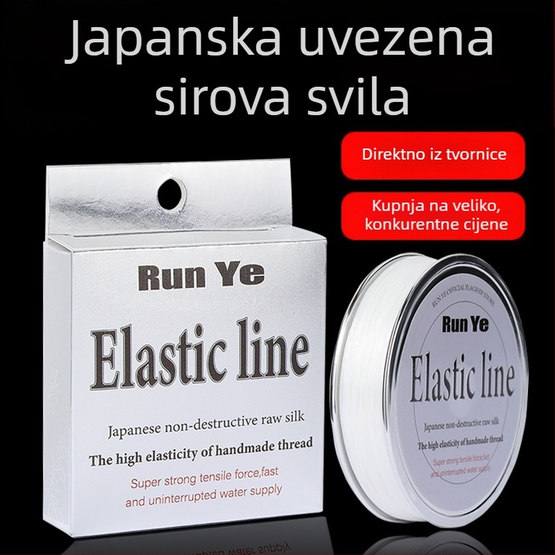Visokoelastična plosnata svila, nit za perlice, otporan elastični konac za narukvice s kristalima