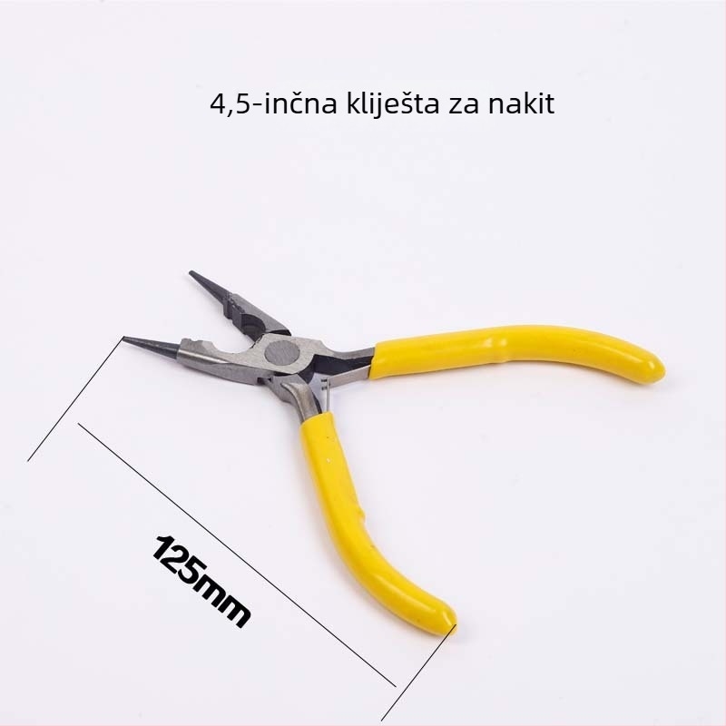 Mini kliješta 4,5 inča, ručna izrada: kliješta s igličastim nosom, dijagonalna kliješta i kliješta za nakit
