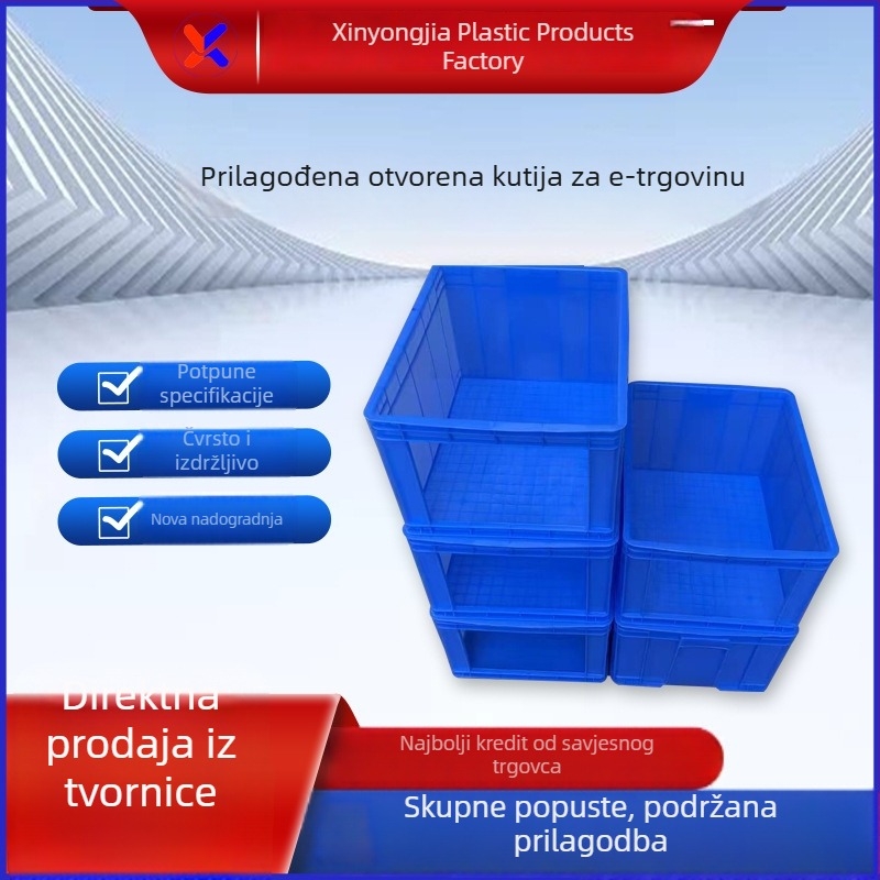Plastična kutija za skladištenje s otvorom na vrhu za sortiranje i organiziranje na policama, injekcijsko oblikovanje, dimenzije 610×420×315 mm