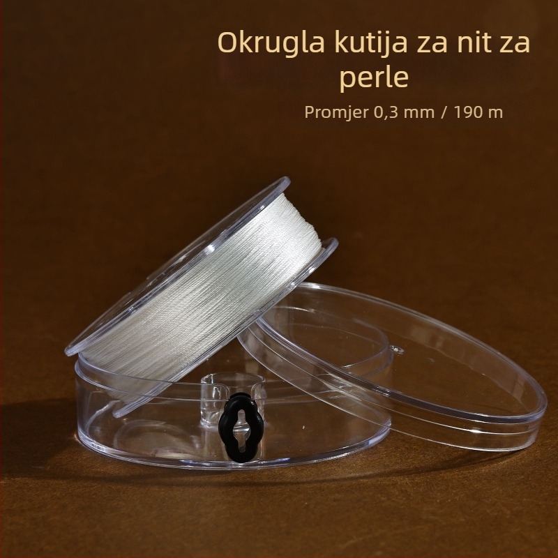 Konc za nanizavanje perli – tanak, otporan crveni ahat konac za DIY nakit