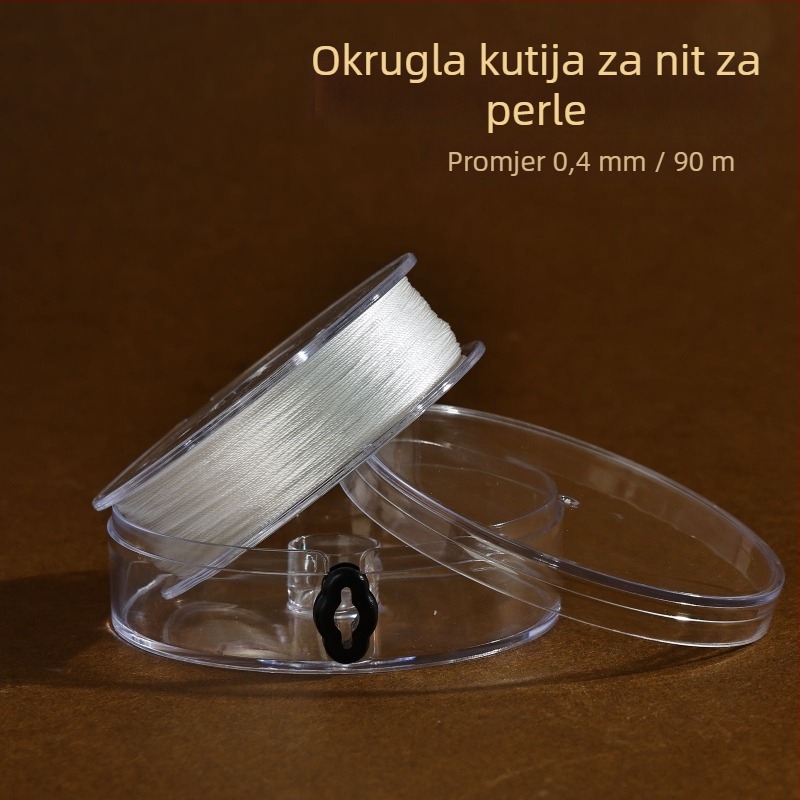 Konc za nanizavanje perli – tanak, otporan crveni ahat konac za DIY nakit
