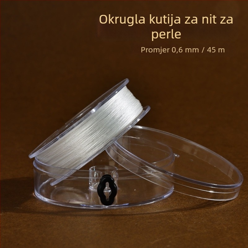Konc za nanizavanje perli – tanak, otporan crveni ahat konac za DIY nakit