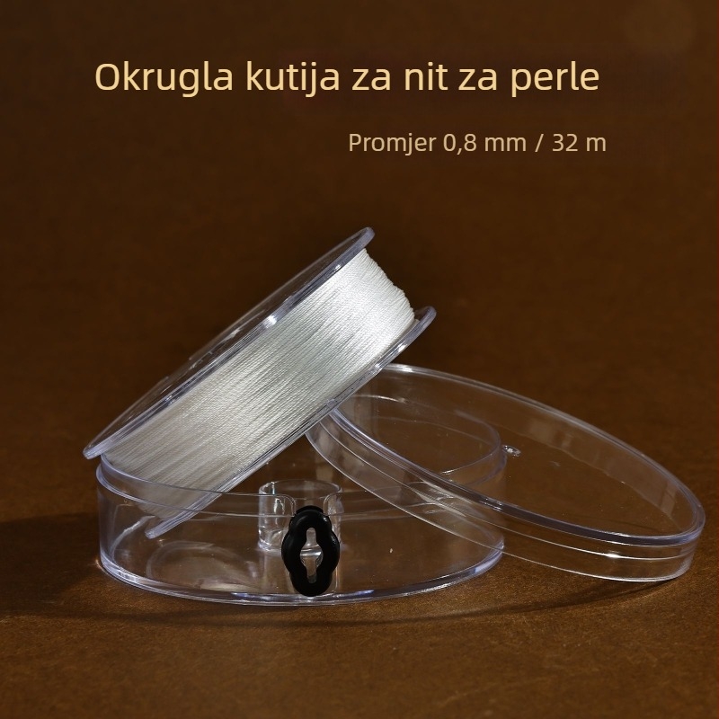 Konc za nanizavanje perli – tanak, otporan crveni ahat konac za DIY nakit