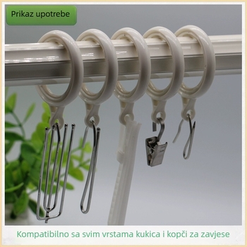 Zavjesni prsten, Okrugli prsten s kopčom, Prsten za povlačenje šipke, Kukica za zavjese, Prsten s kukom, Rimski prsten, Zavjesni prsten