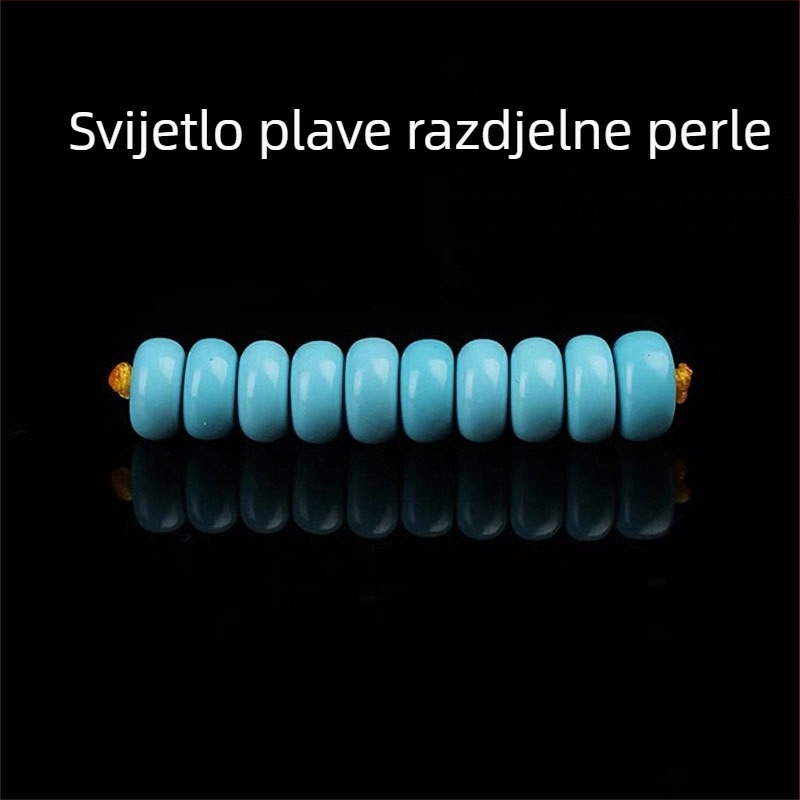 Tirkizne odvojne perle za DIY nakit – Bodhi perle s motivom zmaja, magnezit/porcelan, mala veličina