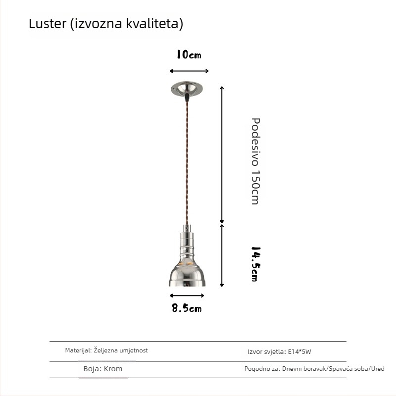 Zidna Bauhaus lampa retro-industrijskog stila s rasklopnim rukom, izvučna, nordijska noćna lampa za čitanje