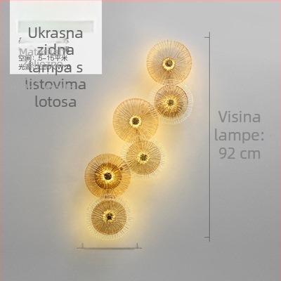 Kristalna dekorativna zidna svjetiljka za dnevni boravak i spavaću sobu – minimalistički luksuz, jednostavan dizajn, pogodna za hodnik i zid iza televizora