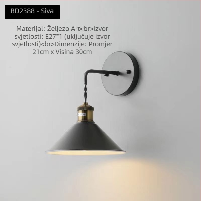 Nordijska inspirirana zidna lampa za spavaću sobu, šarena makaron-stil zidna svjetiljka, pogodna za hodnik i stepenice, minimalistička noćna lampica