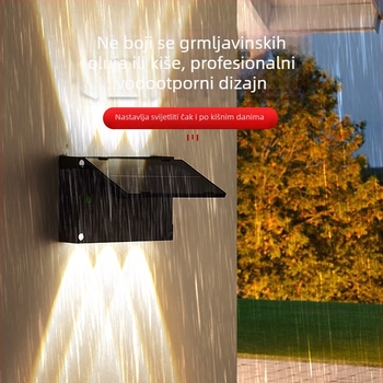 Solarna vanjska zidna svjetiljka za dvorište i ulaz, vodootporan zidni reflektor, bežična instalacija