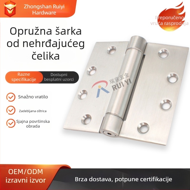 Prilagođeni teški nevidljivi šarnir s automatskim zatvaranjem, od 304 nehrđajućeg čelika, za skrivena vrata, brušena površina