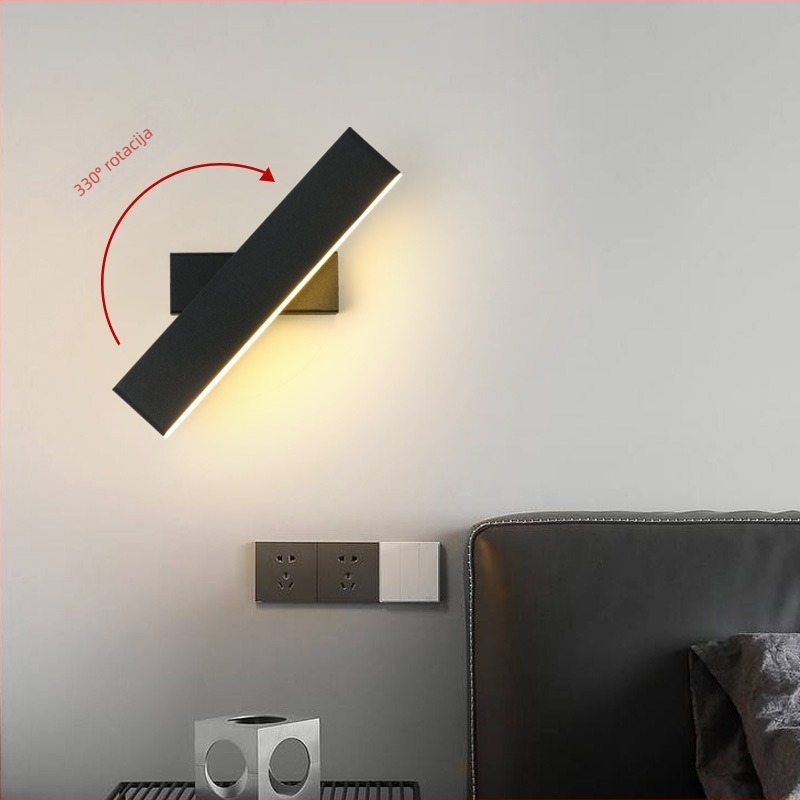Nastavna lampa uz kreveta, moderni minimalistički stil, rotirajuća, nordijski dizajn, LED rasvjeta za dnevnu sobu i spavaću sobu