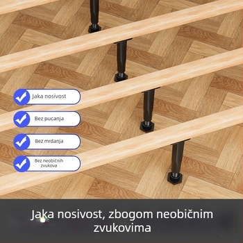 Prilagodljive noge kreveta s rotirajućim plastičnim stopicama i protukliznom masivnom drvenom podlogom