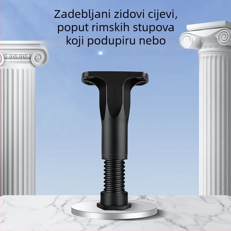 Prilagodljive noge kreveta s rotirajućim plastičnim stopicama i protukliznom masivnom drvenom podlogom