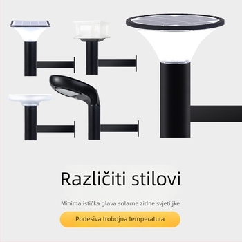 Vanjska dekorativna LED zidna svjetiljka za vrt i dvorište, vodonepropusna IP65, prigušiva, aluminijsko kućište, 40 LED, 1000 lm, boja svjetla 3000/4500/6500K, snop 120°, dimenzije 180 mm