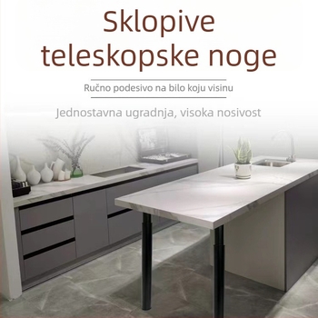 Podešavajuće sklopive noge bar stola, baza za nogu i nosač stupa, teleskopske noge, kovano željezo