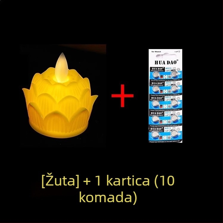 LED lotus svjetiljka s električnom svjećicom, plamen koji se njiše, za štovanje Bude, crvena dekorativna lampica, novi model