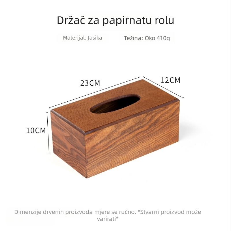 Kutija za maramice od crnog oraha sjeverne Amerike, stolna kutija za papirnate ubruse za restorane i hotela, ručna izrada, lagani luksuz