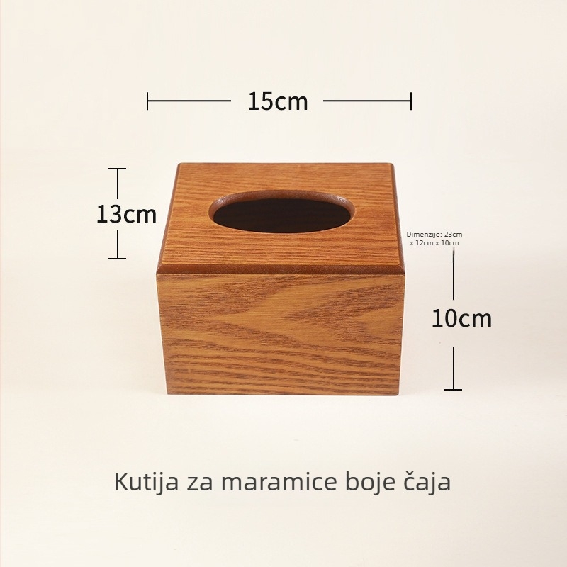 Kutija za maramice od crnog oraha sjeverne Amerike, stolna kutija za papirnate ubruse za restorane i hotela, ručna izrada, lagani luksuz