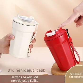 Termos za kavu od 316 nerđajućeg čelika, osmerokutni dijamantni oblik, prilagođeni otisak logotipa, memorijalna šalica