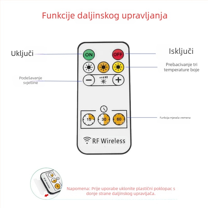 Punjaiva zidna lampa s magnetskim držačem, bežično napajanje, za noćni ormarić, hodnik i spavaću sobu, podesiva usmjerena svjetlost, LED svjetlo