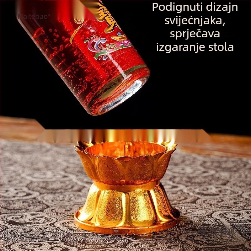 Domaće svijeće za Buda, kristalne svijeće, otporne na vjetar novogodišnje svijeće, masne lampe, svijeće u staklenim čašama, svečani miris Mai Taibao