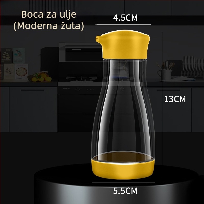 Staklena boca za ulje s doziranjem, otporna na curenje, kuhinjska boca za začine (sojin umak i ocat).