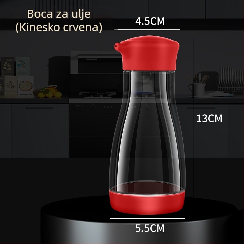 Staklena boca za ulje s doziranjem, otporna na curenje, kuhinjska boca za začine (sojin umak i ocat).