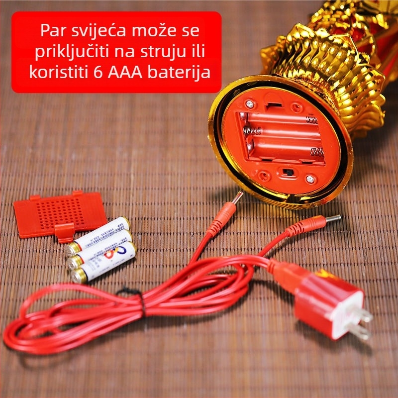 LED električna svijeća s ljuljačkom funkcijom za štovanje Bude i Boga bogatstva