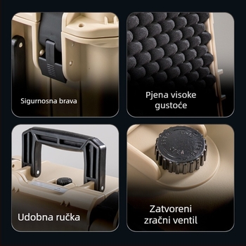 Plastična kutija za alate i instrumente, zaštita od eksplozije, otporna na padove i udarce, velika kapaciteta, prijenosna