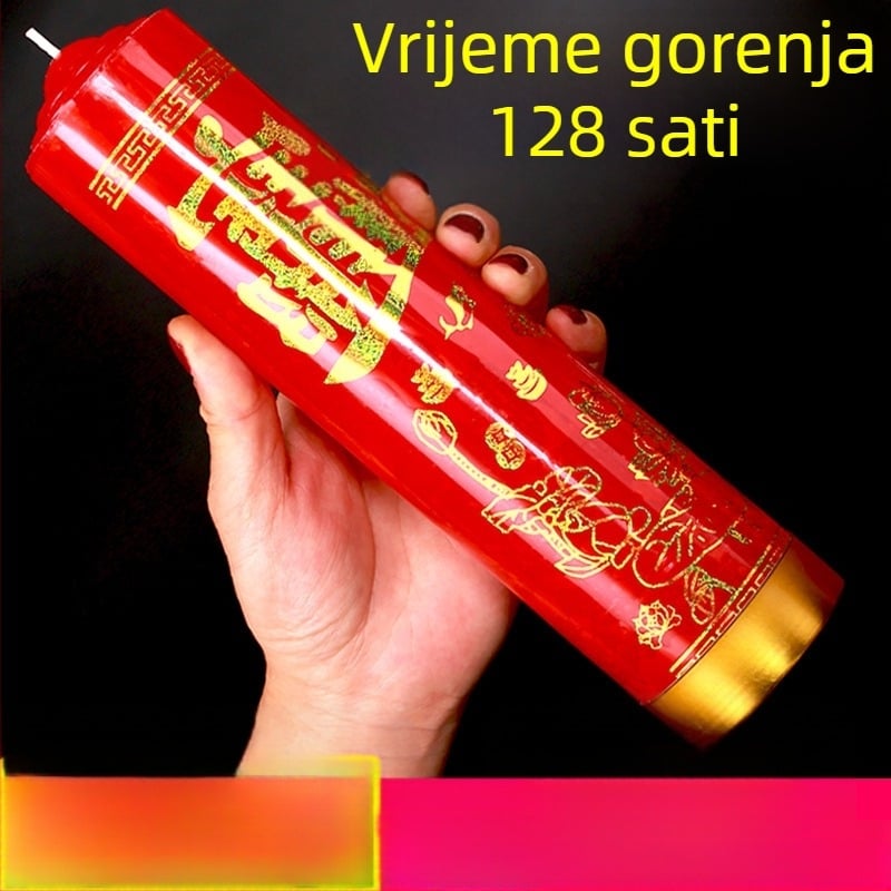 Velike crvene kućne svijeće za nužno osvjetljenje, prevenciju katastrofa i proslave Kineske Nove Godine