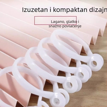 Set zavjesnih prstena: debeli tiši prsten, visići prsten, prsten rimske šipke, vučni prsten, kuka za zavjese